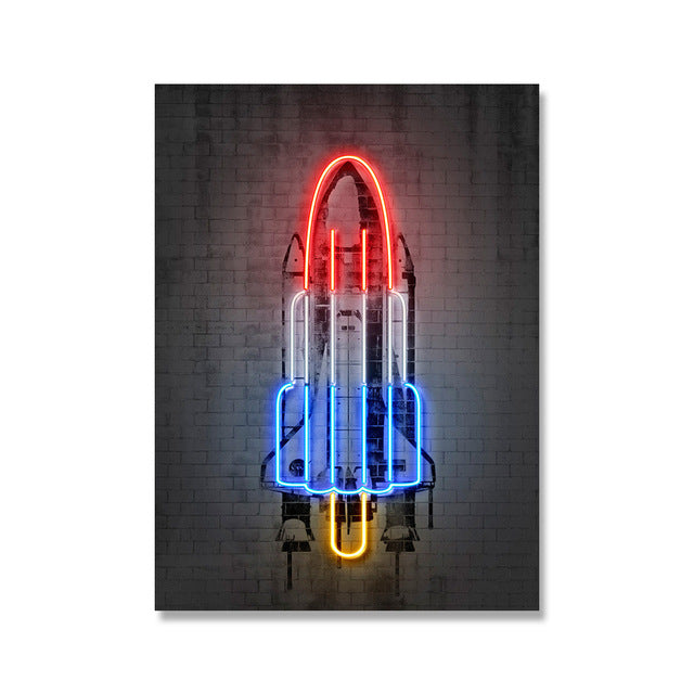 Poster Fusée Tricolore